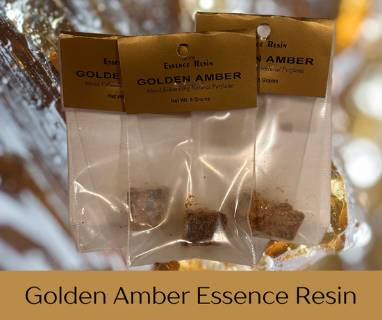 Golden Amber Essence Resin — 8g Pack for emotional balance and deep presence.