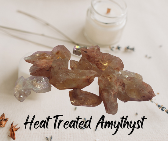 Heat treated amethyst crystals (commercial citrine) for abundance & prosperity.