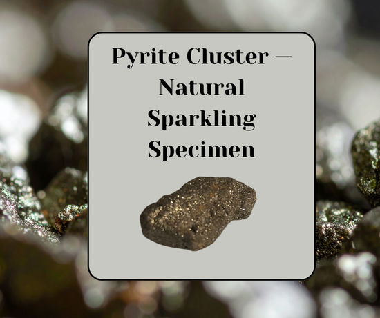 A small natural Pyrite cluster with brilliant metallic sparkle and layered crystal texture, ideal for grounding, confidence work, décor, crystal grids, or mineral collections.