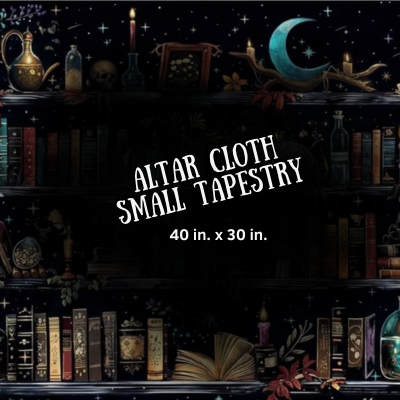 Mystic Bookshelf Altar Cloth – 40" x 30"
