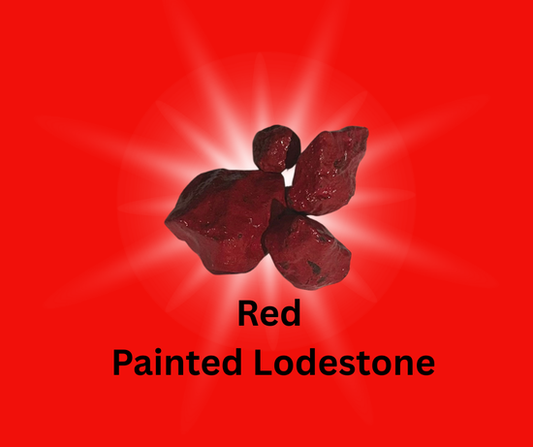 Red painted lodestone 