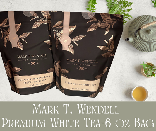 Two Mark T. Wendell premium white tea bags 